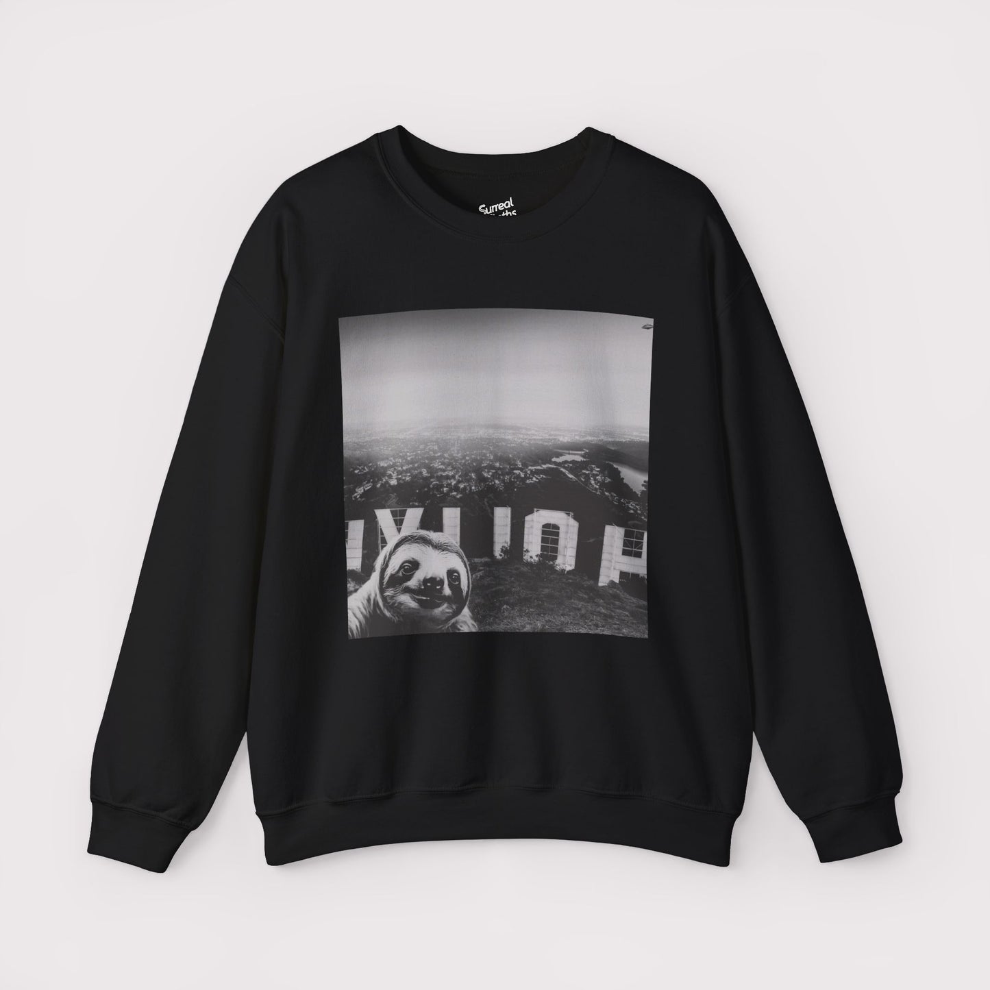 Sloth Selfie Hollywood Sign - Crewneck
