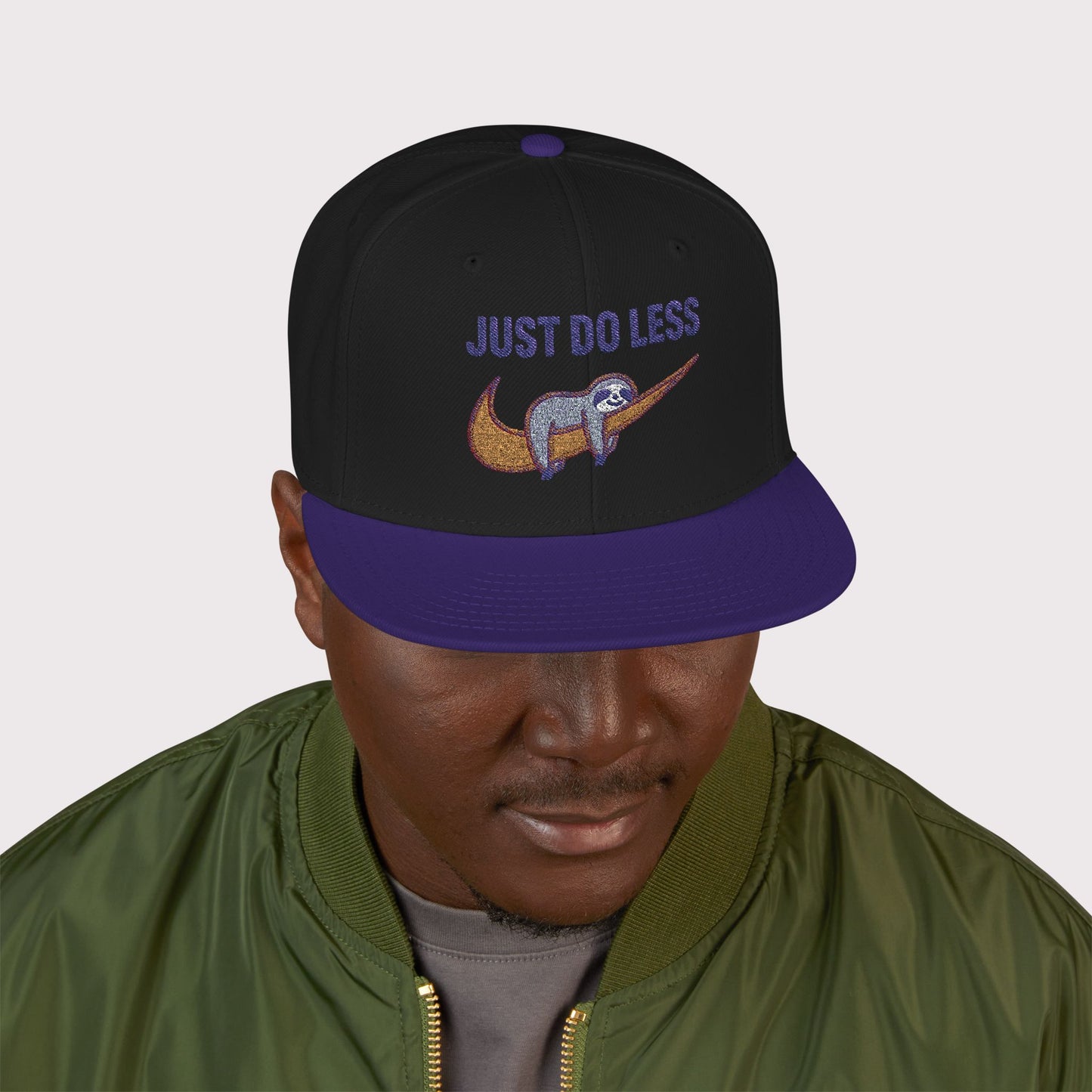 Just Do Less Orange Snapback Hat