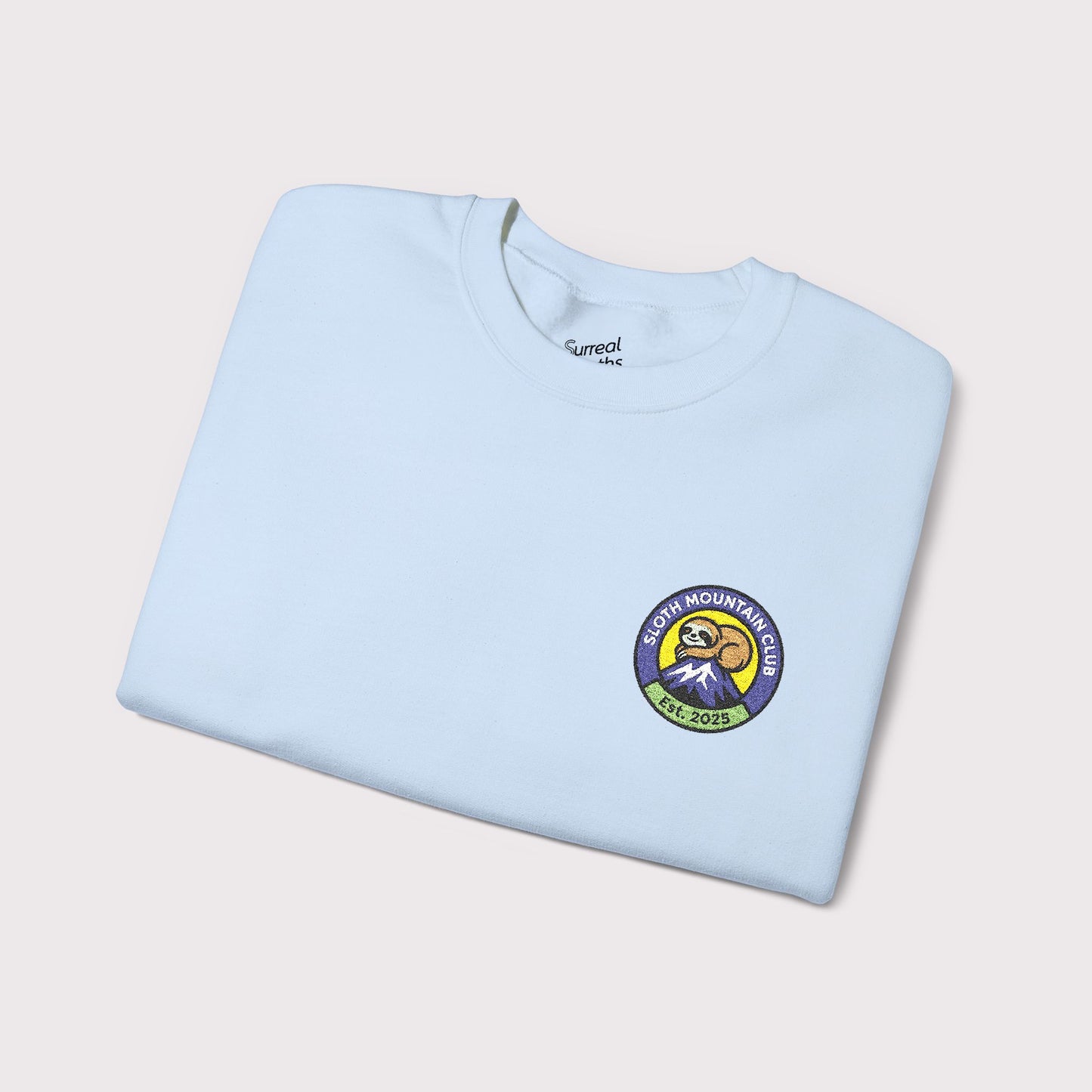 Sloth Mountain Club Embroidered Crewneck