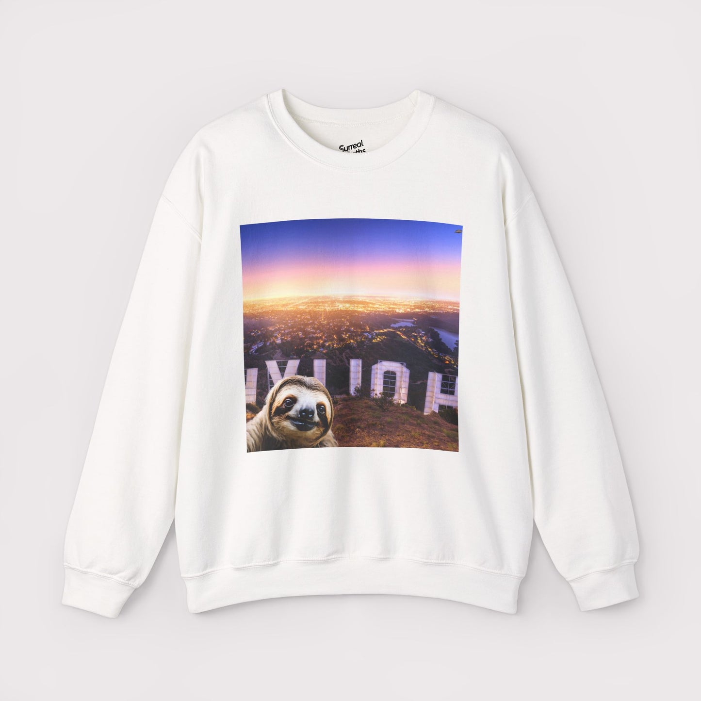Sloth Selfie Hollywood Sign - Crewneck