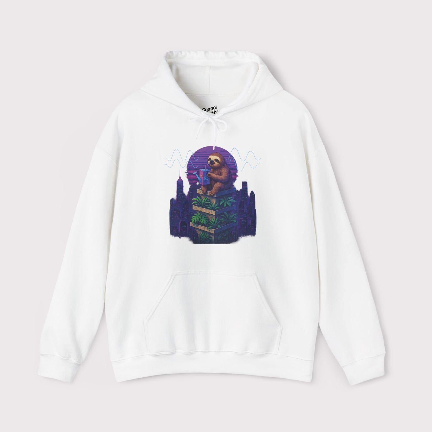 Neon Nights Sloth Hoodie