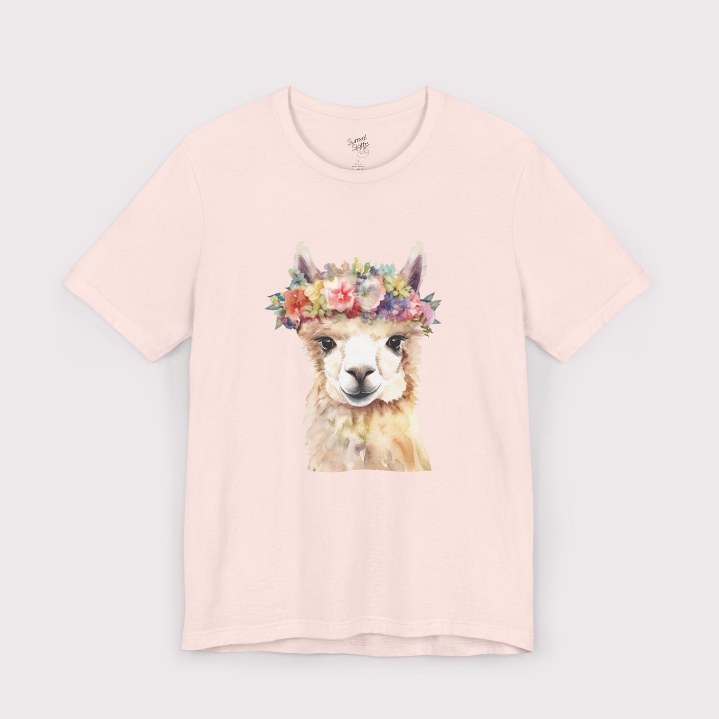 Floral Crown Llama - Jersey Tee