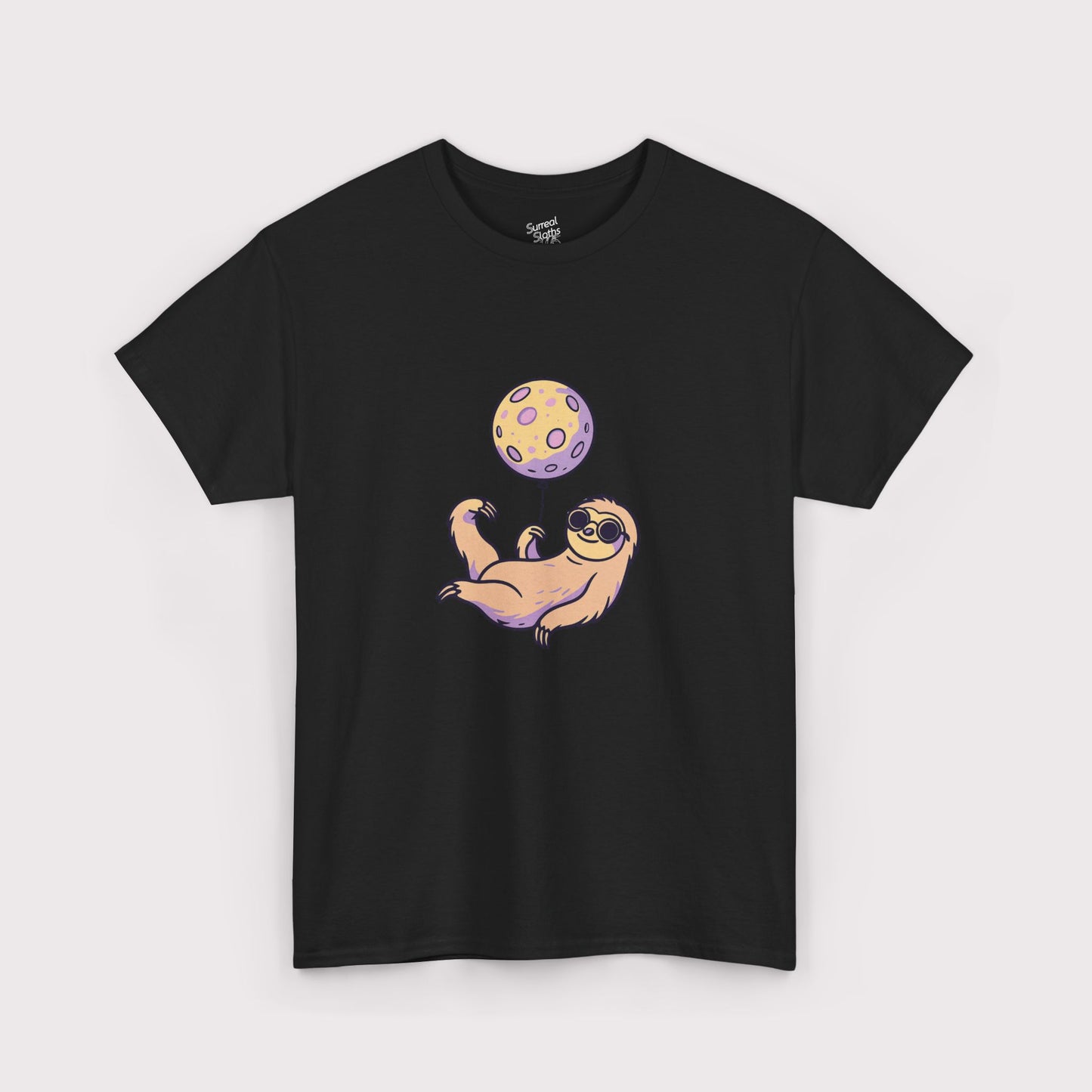 Purple Moon Balloon Sloth T-Shirt