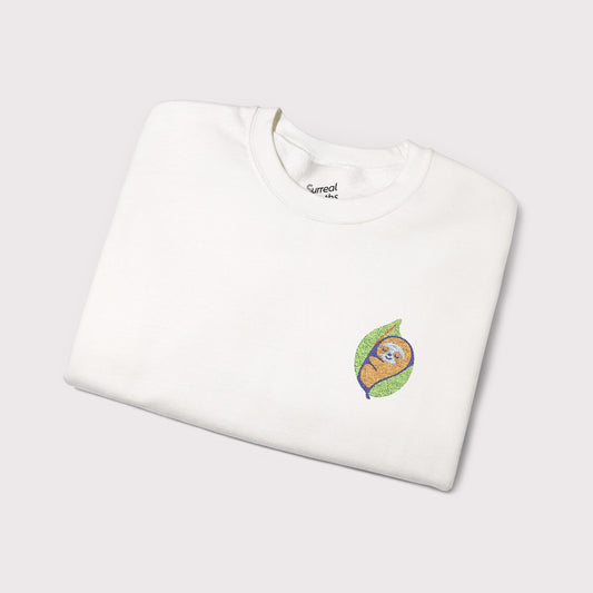 Leaf Me Alone Embroidered Crewneck