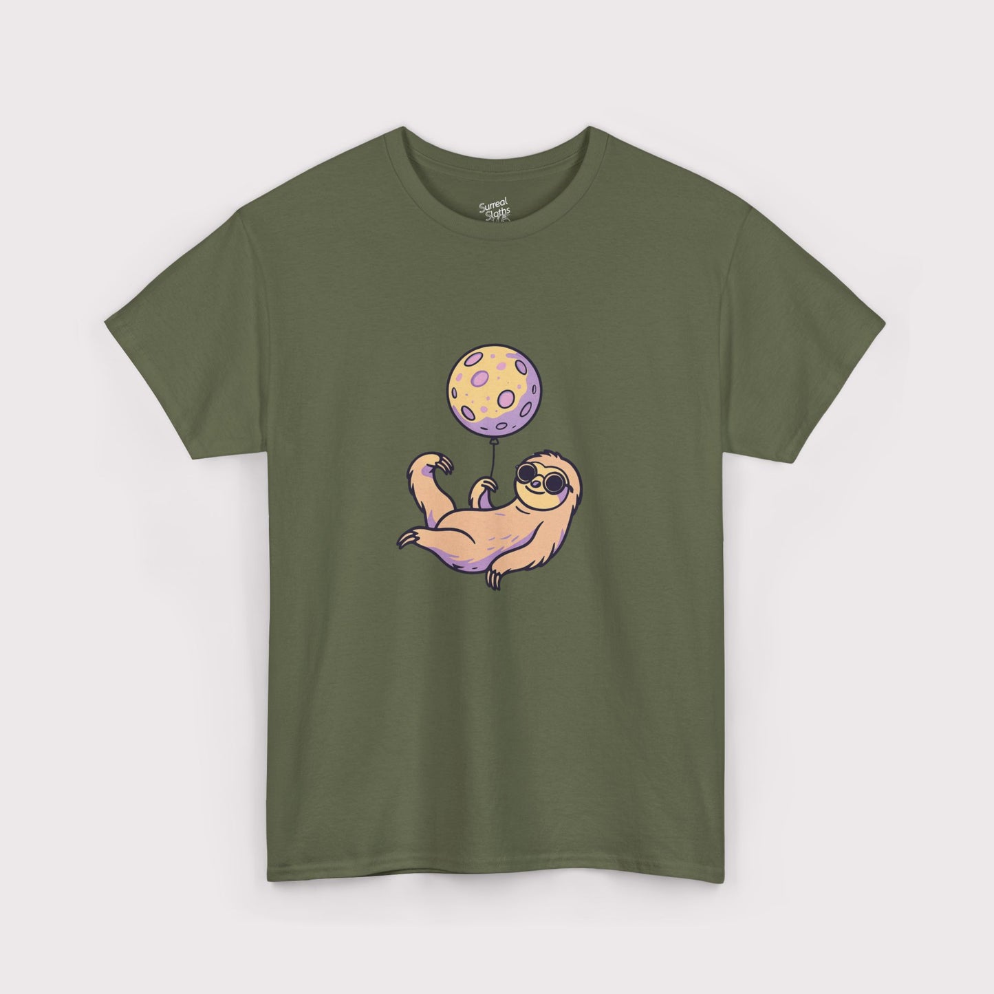 Purple Moon Balloon Sloth T-Shirt