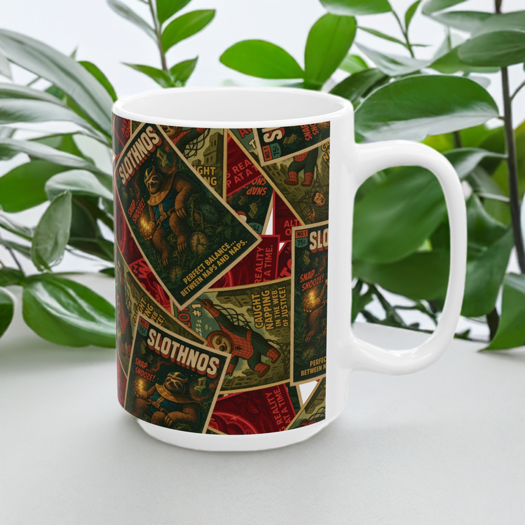 Sloth Superhero Mug Series: Slothnos, Nap Witch & Archnasloth