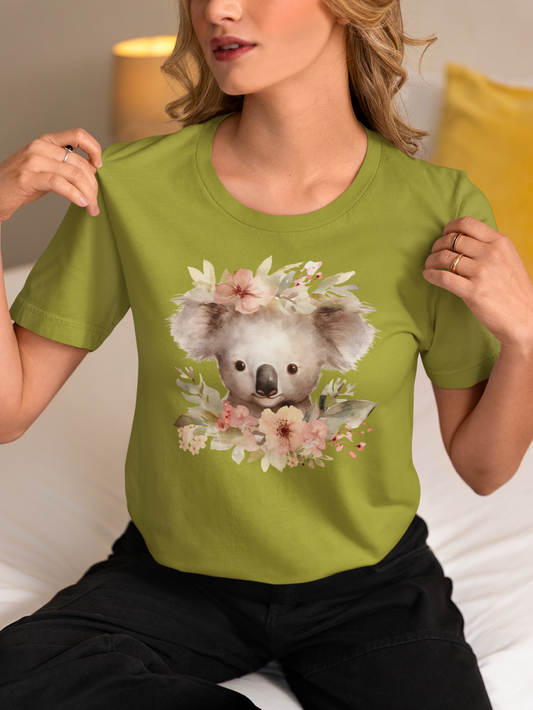 Floral Crown Koala - Jersey Tee
