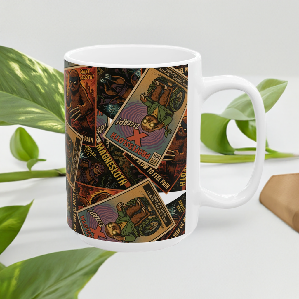 Sloth Superhero Mug Series: Slotherine, Professloth X & Magnesloth