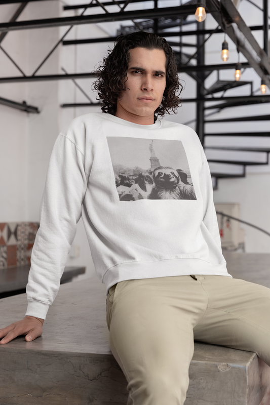 Sloth Selfie Statue of Liberty - Crewneck