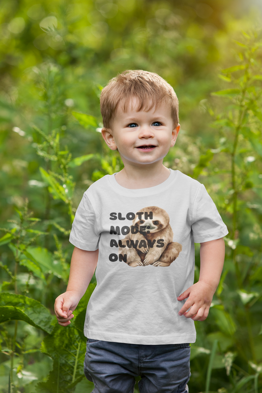 Baby Sloth Toddler Tee – Sloth Mode: Always On.