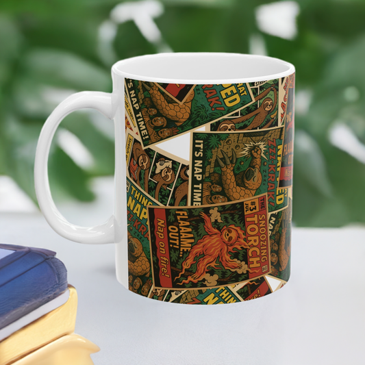 Sloth Superhero Mug Series: Snoozing Torch, Elastinap & Thing That Napped