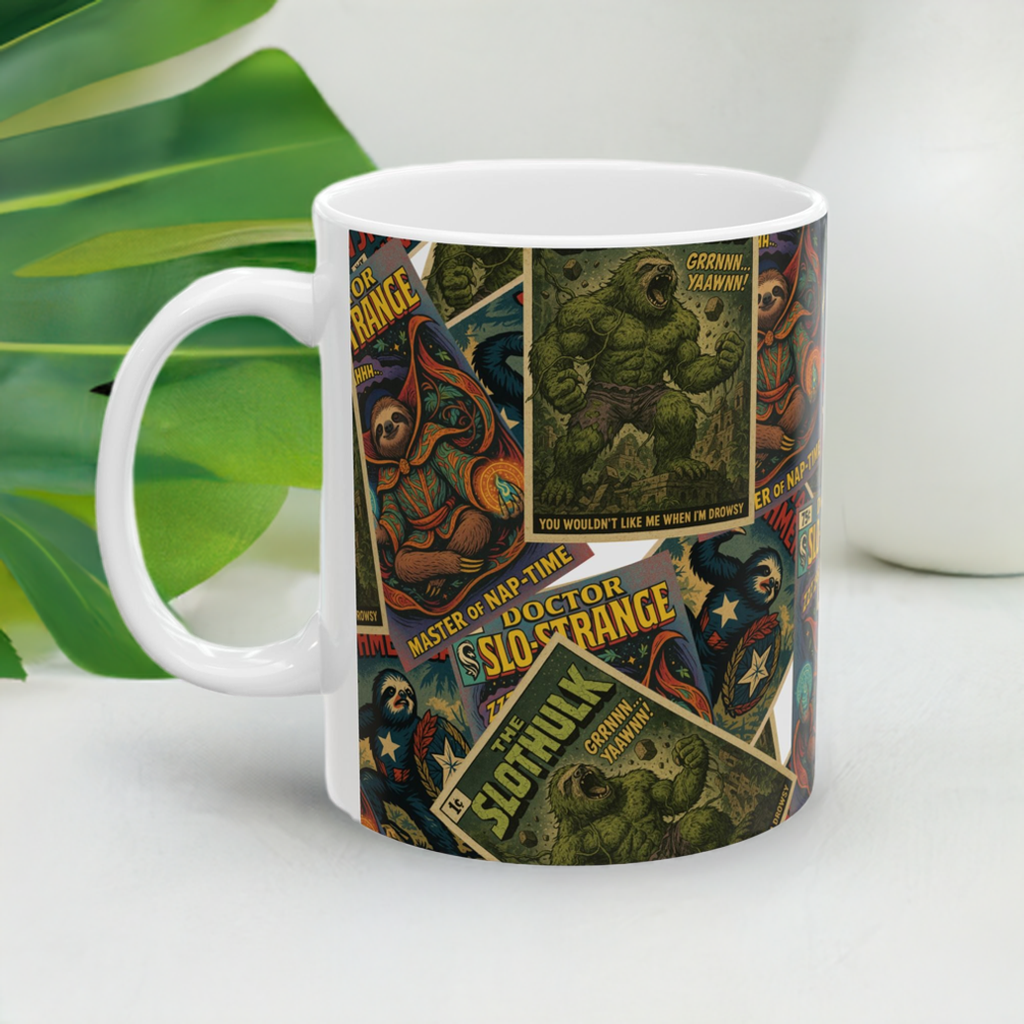 Sloth Superhero Mug Series: Slo Strange, Slothulk & Captain Slothmerica