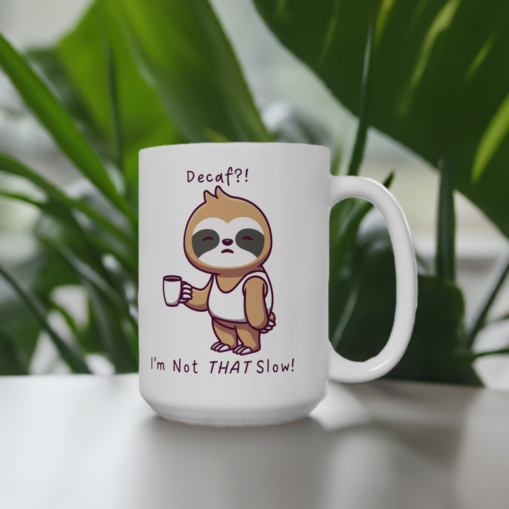 Sloth Mug – Decaf?! I’m Not That Slow!