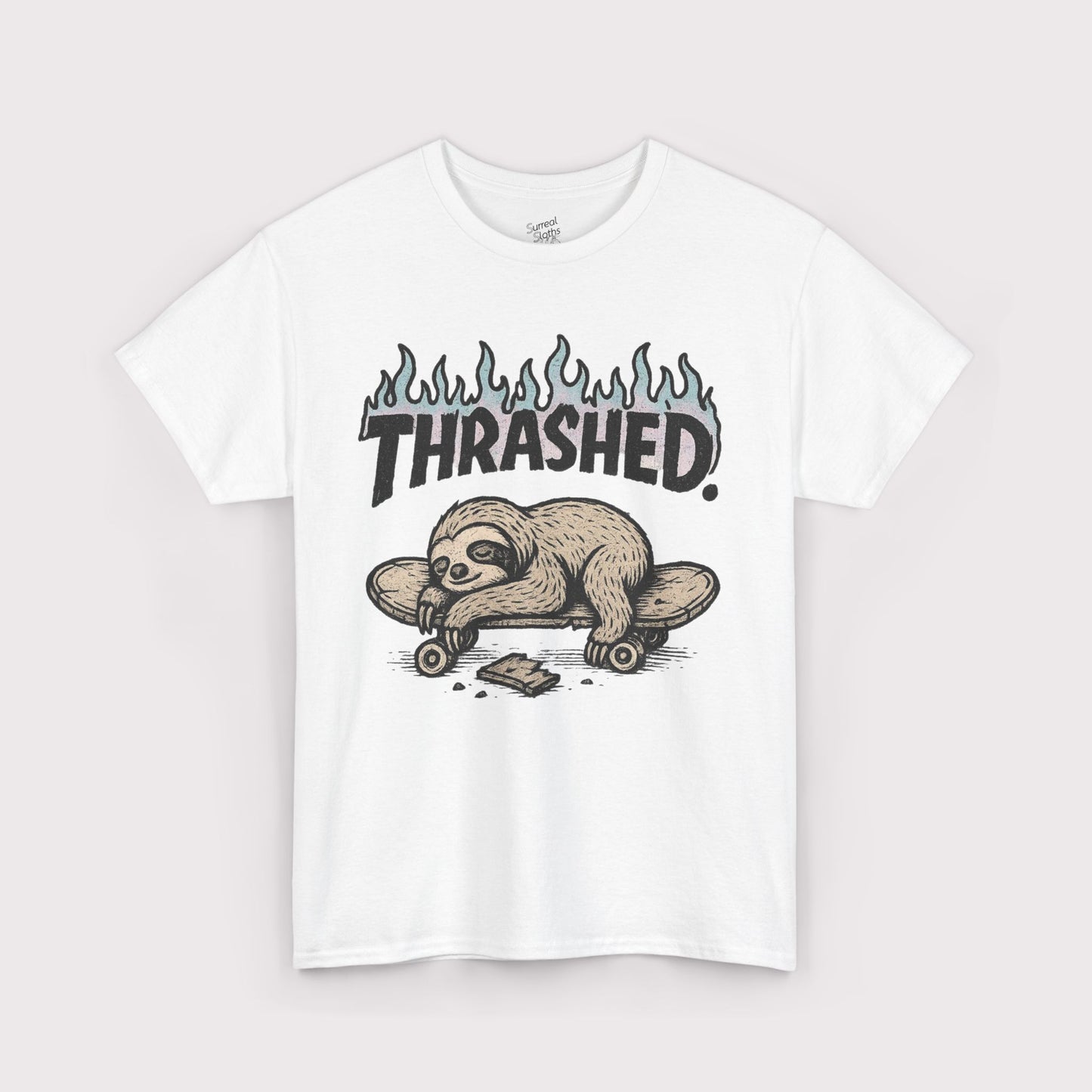Thrashed Flame Outline T-Shirt
