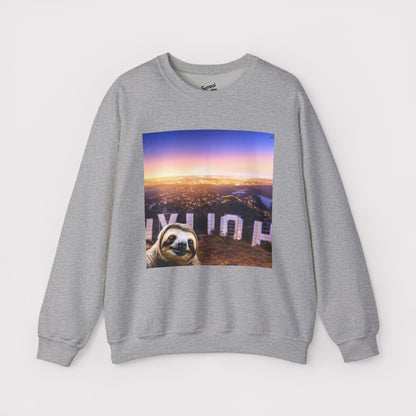 Sloth Selfie Hollywood Sign - Crewneck