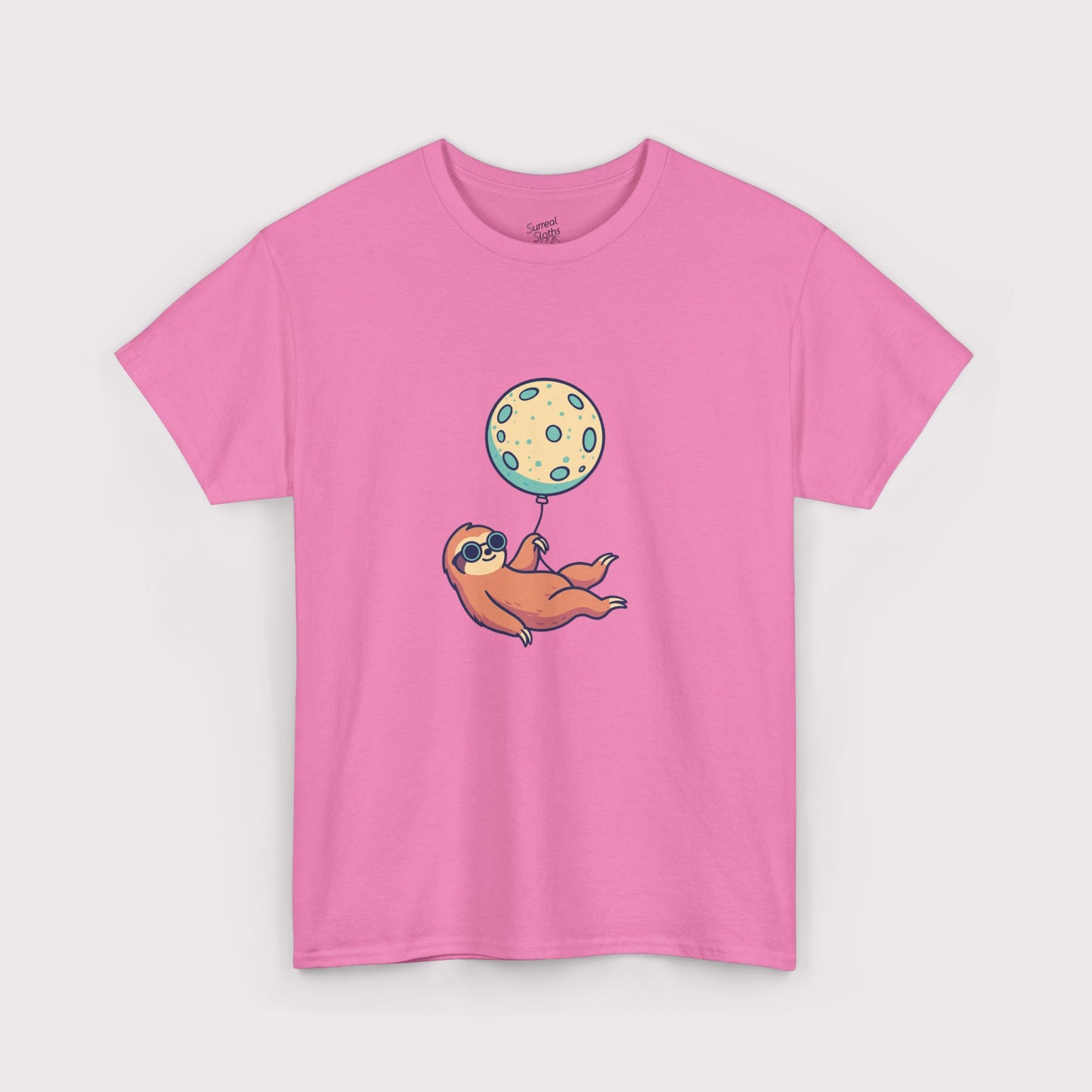Teal Moon Balloon Sloth T-Shirt