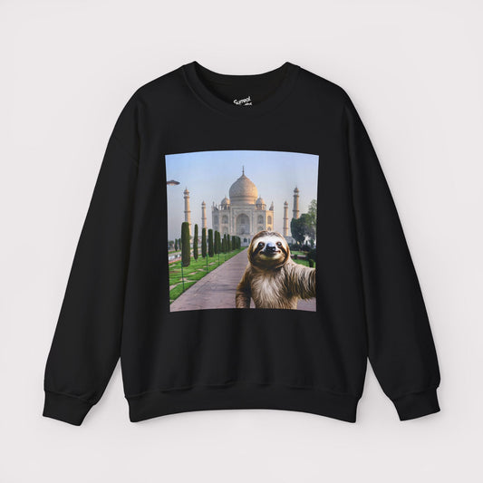 Sloth Selfie Taj Mahal - Crewneck