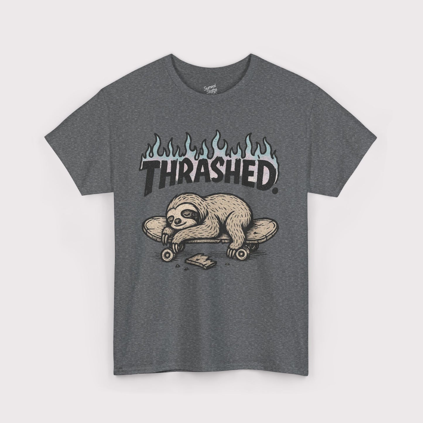 Thrashed Flame Outline T-Shirt
