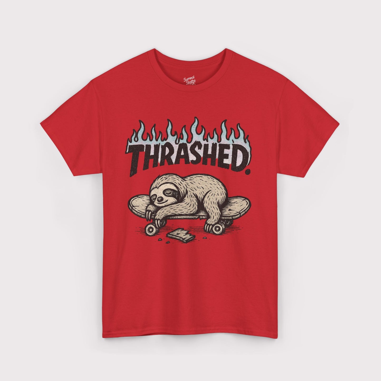 Thrashed Flame Outline T-Shirt