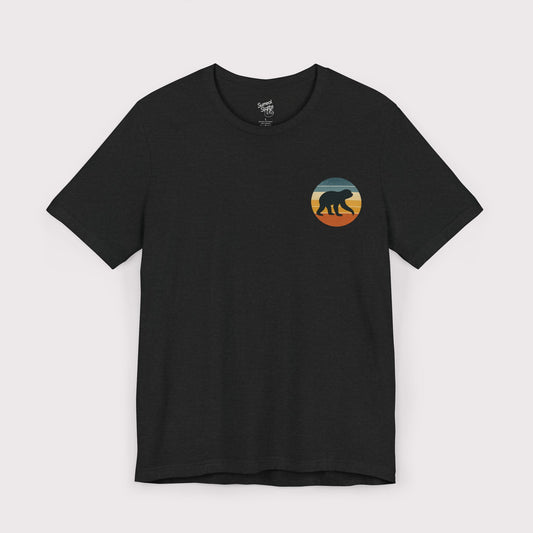 Vintage Sunset Sloth Crest T-Shirt