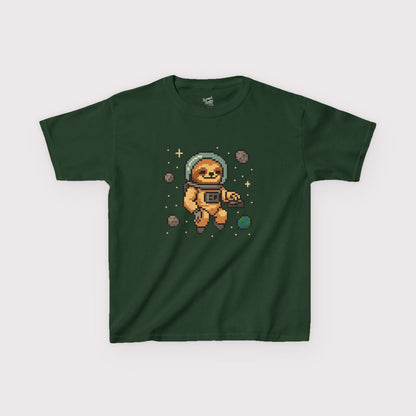 Pixel Space Sloth Kids T-Shirt