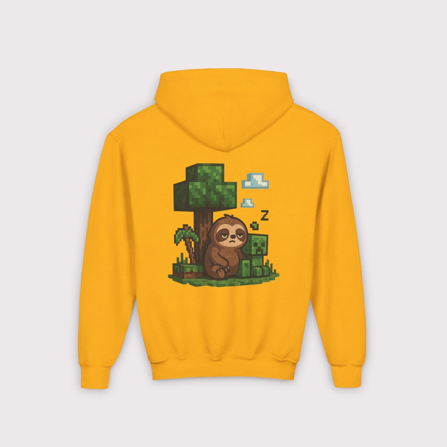 Pixel Sloth & Creeper Kids Hoodie