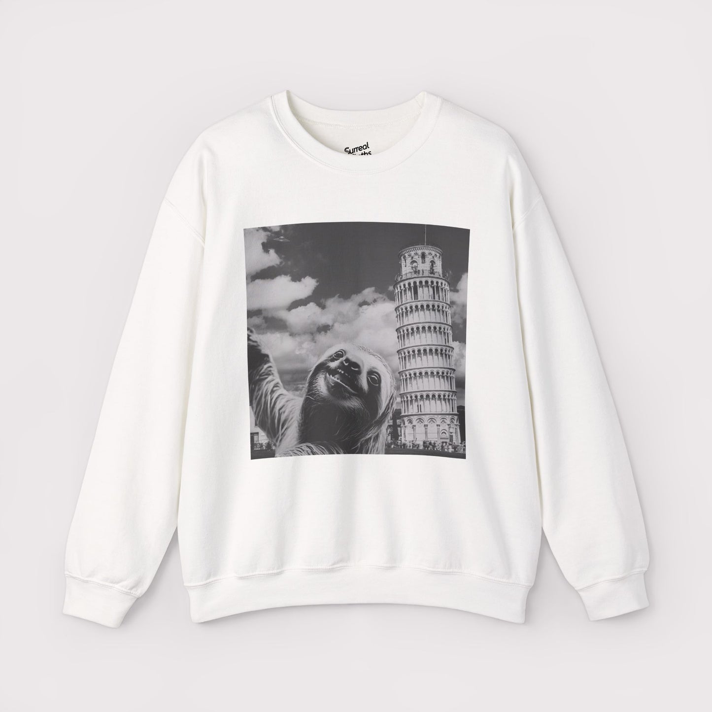 Sloth Selfie Leaning Tower of Pisa - Crewneck