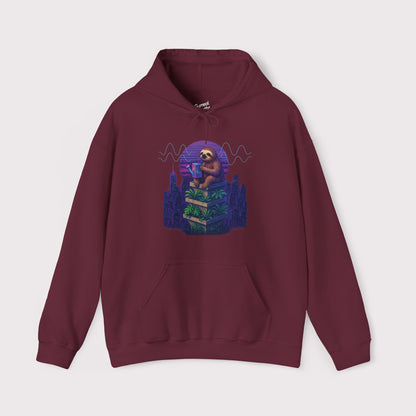 Neon Nights Sloth Hoodie