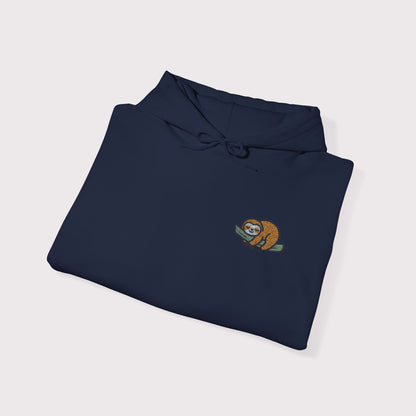 Sleeping Sloth Embroidered Hoodie