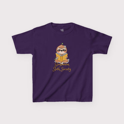 “Bookworm Sloth Society” Kids Tee