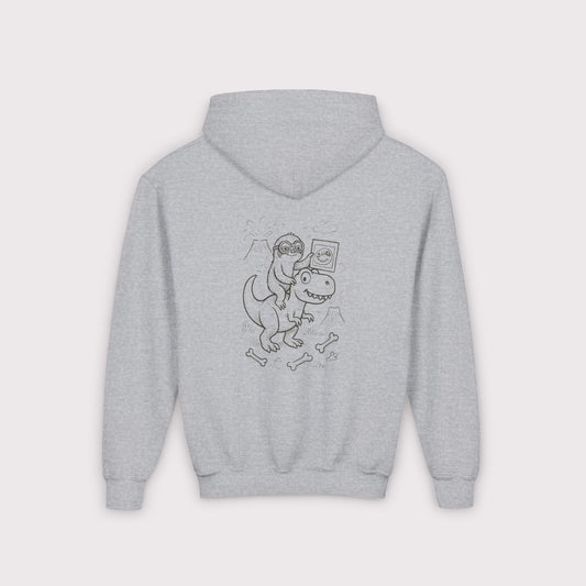 Fossil Hunter Sloth Kids Hoodie