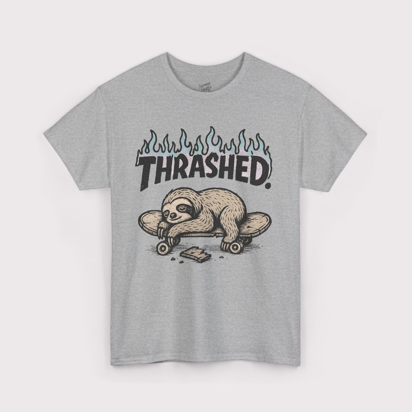 Thrashed Flame Outline T-Shirt