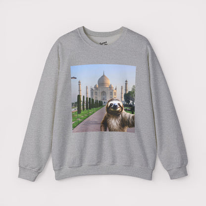Sloth Selfie Taj Mahal - Crewneck