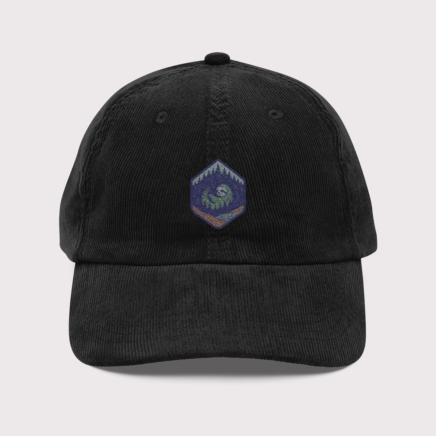 Frosty Sloth Patch Corduroy Hat