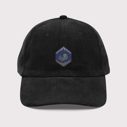 Frosty Sloth Patch Corduroy Hat