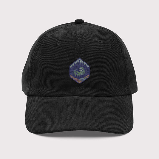 Frosty Sloth Patch Corduroy Hat