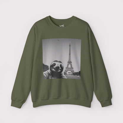 Sloth Selfie Eiffel Tower - Crewneck
