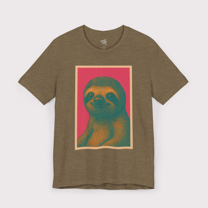 Retro Sloth Portrait T-Shirt