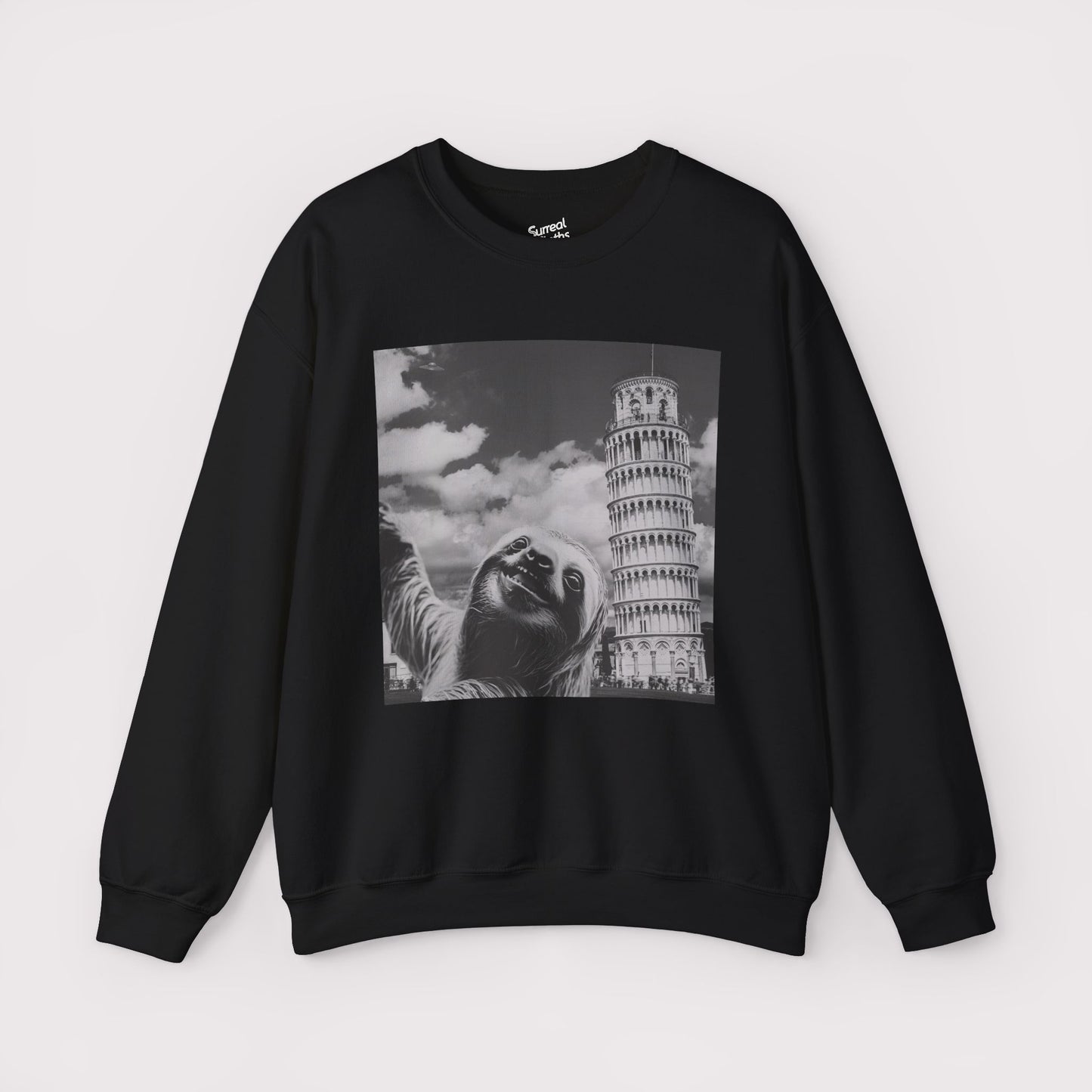 Sloth Selfie Leaning Tower of Pisa - Crewneck