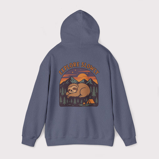 Explore Slowly Sloth Hoodie