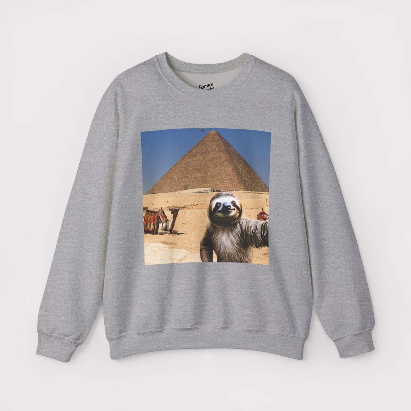 Sloth Selfie Pyramids of Egypt - Crewneck