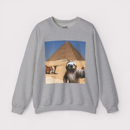 Sloth Selfie Pyramids of Egypt - Crewneck