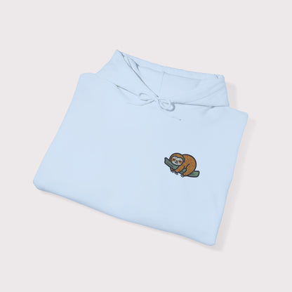 Sleeping Sloth Embroidered Hoodie