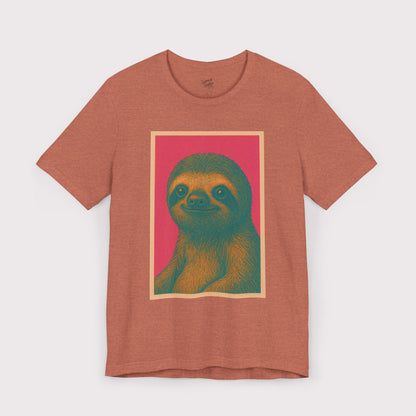 Retro Sloth Portrait T-Shirt