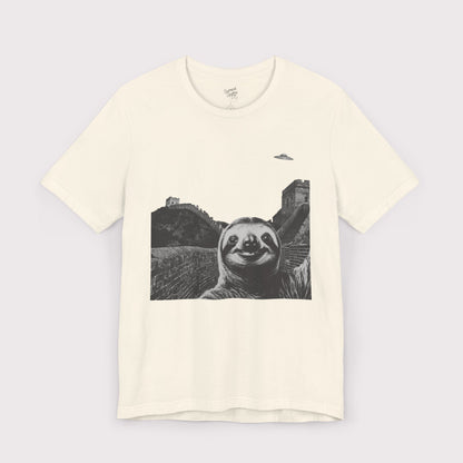 Sloth Selfie - Great Wall of China - Jersey Tee