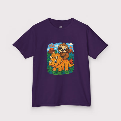 Tricera-Sloth Adventure Kids T-Shirt
