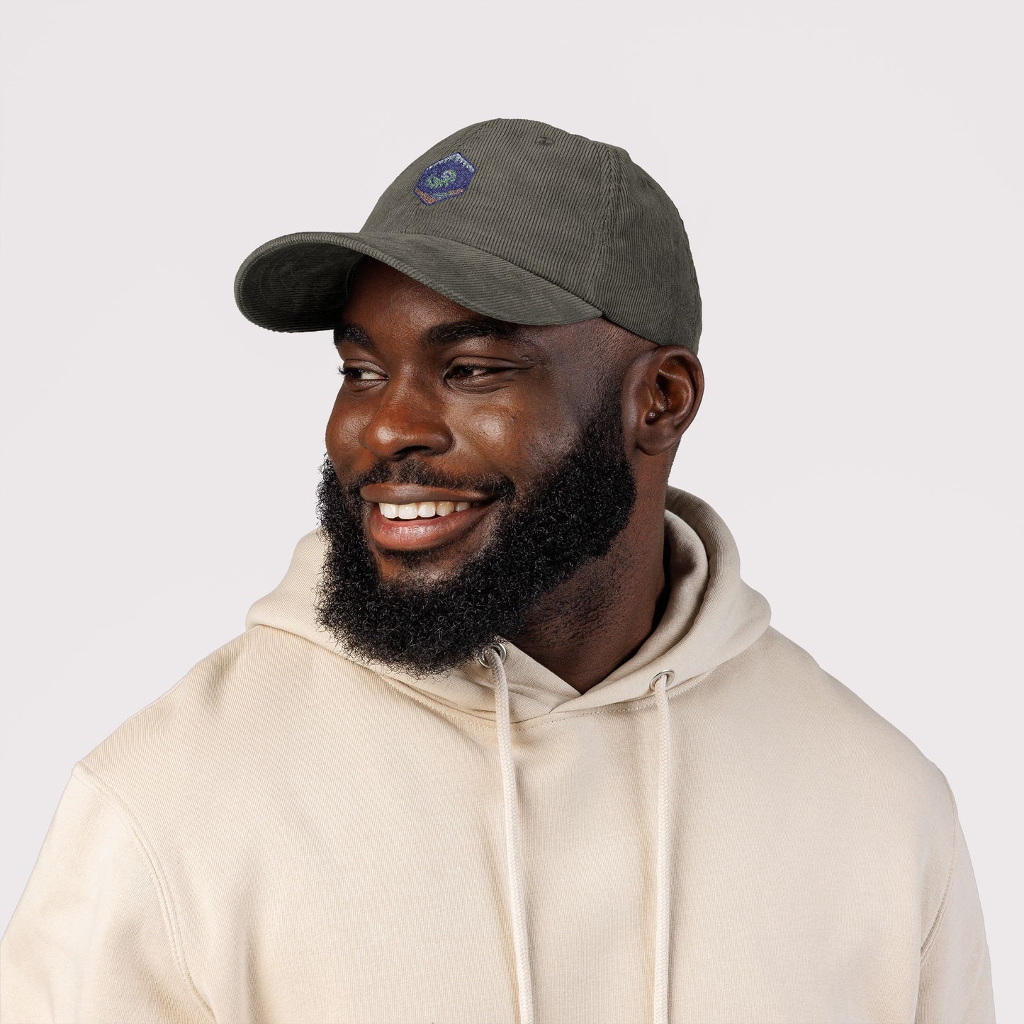 Frosty Sloth Patch Corduroy Hat