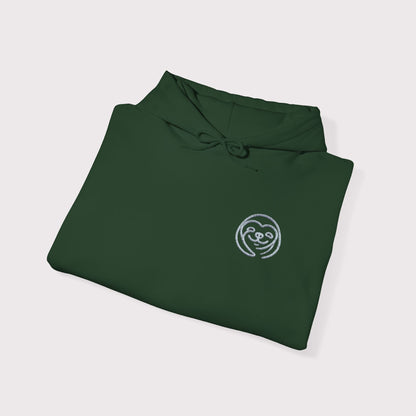 Minimalist Sloth Face Embroidered Hoodie
