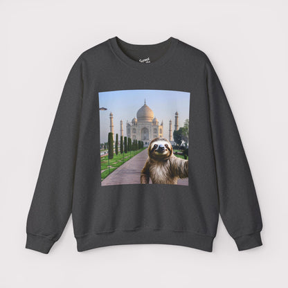 Sloth Selfie Taj Mahal - Crewneck