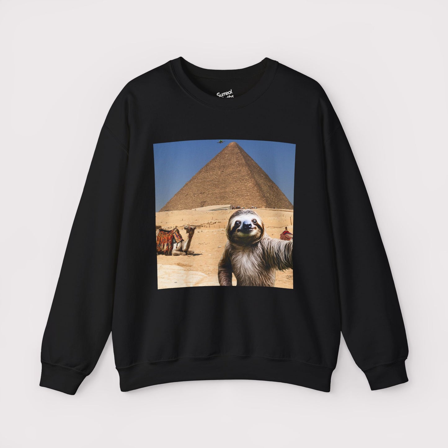 Sloth Selfie Pyramids of Egypt - Crewneck